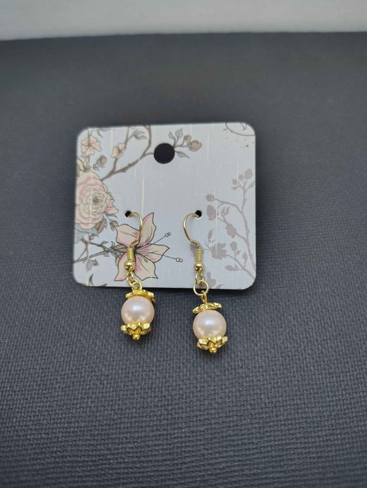 Pink Pearl Earrings