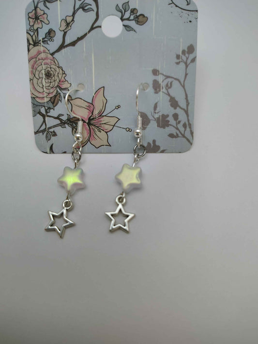 Iridescent Star Earrings