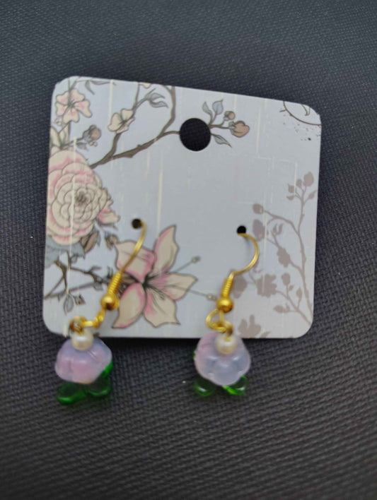 Purpley Pink Fairy Pumpkin Earrings